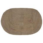 vidaXL Vloerkleden Ovaal Grijs 152 x 245 cm Jute, Huis en Inrichting, Stoffering | Tapijten en Kleden, Verzenden, Nieuw, Grijs