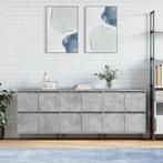 vidaXL Dressoirs 3 st bewerkt hout betongrijs, Huis en Inrichting, Kasten | Dressoirs, Verzenden, Nieuw, Overige houtsoorten