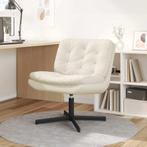 vidaXL Draaibare Relaxstoel met kussen Crème 63 x 75 x 76 cm, Huis en Inrichting, Stoelen, Verzenden, Nieuw