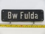 Lokschild BW Fulda (Spoorwegen 1:1, grootspoor) (grootspoor), Verzamelen, Ophalen of Verzenden, Gebruikt, Overige typen