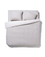 HEMA Dekbedovertrek - zacht katoen - 240 x 220 cm - wit stip, Verzenden, Nieuw, Wit