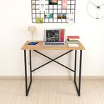 [en.casa] Bureau Tjeldsund 75x90x60 cm eiken, Huis en Inrichting, Bureaus, Verzenden, Nieuw
