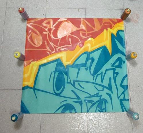 HAMGEO (1985) - HAMGEO X TIPOGRAMACION URBANA (XXL Original, Antiek en Kunst, Kunst | Schilderijen | Modern