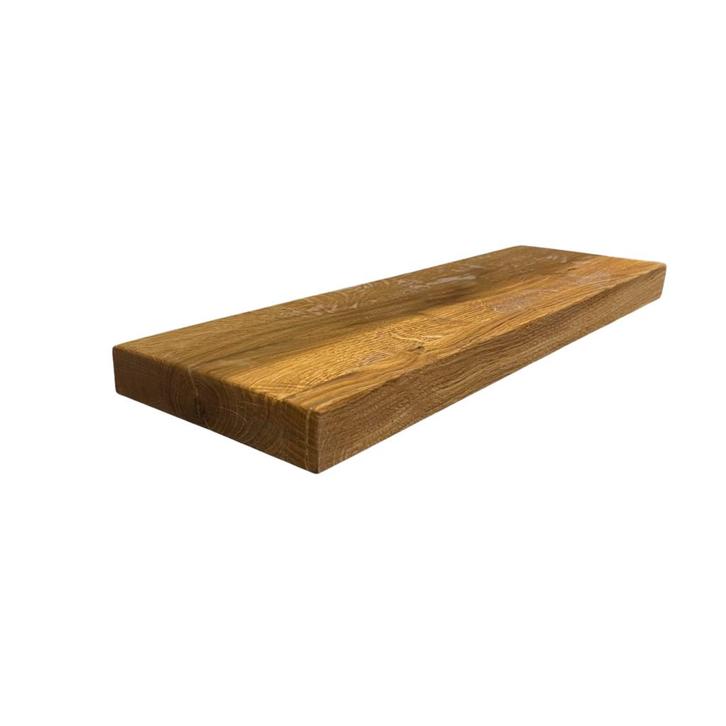 Houten wandplank - Pure - Klein - 4cm dik eiken - Recht, Huis en Inrichting, Woonaccessoires | Wandplanken en Boekenplanken, Nieuw
