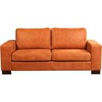 Leren bank Enjoy - 2,5 zits - Kenia Rost (oranje) - Poten, Huis en Inrichting, Banken | Bankstellen, Nieuw, Ophalen of Verzenden