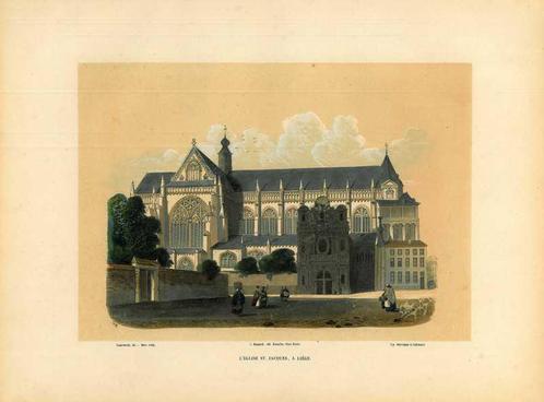 Zicht op Liege, Antiek en Kunst, Kunst | Etsen en Gravures