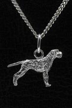 Zilveren Vizsla staande hond draadhaar met staart ketting..., Sieraden, Tassen en Uiterlijk, Kettinghangers, Nieuw, Verzenden