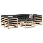 vidaXL 7-delige Loungeset met kussens massief grenenhout, Verzenden, Nieuw, Loungeset