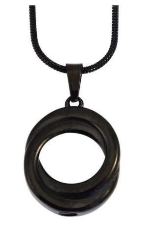 Ashanger, assierraad Circle of Life dubbel zwart, Sieraden, Tassen en Uiterlijk, Kettinghangers, Zwart, Nieuw, Kruis of Symbool