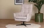 Grijze draaifauteuil, Huis en Inrichting, Ophalen of Verzenden, Nieuw, Leer