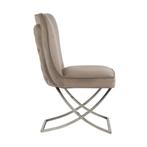 Stoel Scarlett Khaki velvet / silver (Quartz Khaki 903)