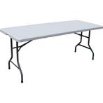 Buffettafel inklapbaar 180 cm met wit kunststof tafelblad, 50 tot 100 cm, Nieuw, 150 tot 200 cm, Rechthoekig