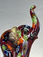 Murano - sculptuur, Scultura di Elefante Multicolore con, Antiek en Kunst