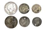 Griekenland. King Otto. A lot of 6x old Greek Silver coins,