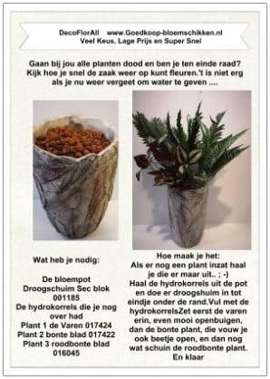 DIY Werkbeschrijving Pot Botanical Zijden, Huis en Inrichting, Woonaccessoires | Kunstplanten en Kunstbloemen, Nieuw, Ophalen of Verzenden