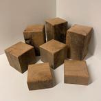 Handgemaakte winddroog eiken sokkels / zuilen – 10x10 cm, Verzenden, Nieuw