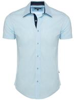 Carisma Overhemd Korte Mouw Met Stretch Effen Lichtblauw, Verzenden, Nieuw, Blauw