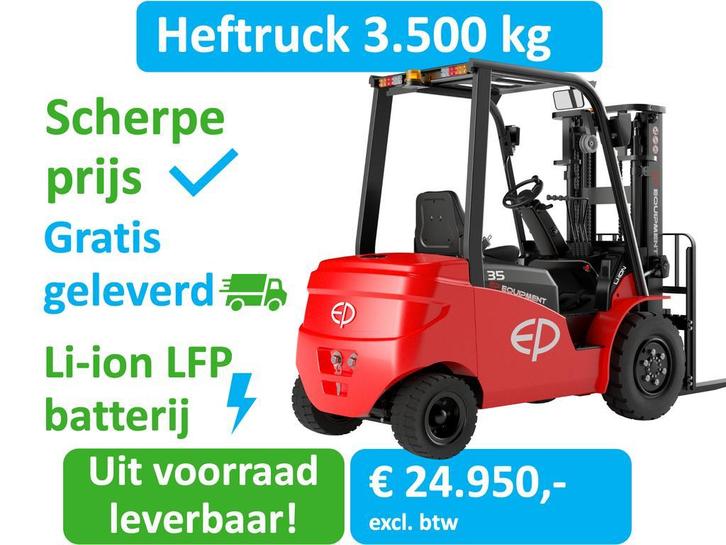 Heftruck | 3500 kg | Li-ion LFP accu | hoge bodemvrijheid, Zakelijke goederen, Machines en Bouw | Heftrucks en Intern transport
