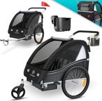 Fietskar kinderen - Fietsaanhanger - tot 40kg - Zwart, Verzenden, Zo goed als nieuw