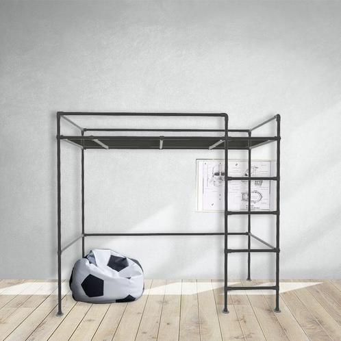 Steigerbuis Hoogslaper Geneve | Zwart 33.7 mm | Voet | DIY |, Huis en Inrichting, Slaapkamer | Bedden, Ophalen of Verzenden