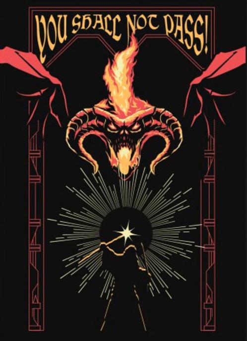 Poster Lord of the Rings Balrog Glow in the Dark 50x70cm, Verzamelen, Posters, Nieuw, A1 t/m A3, Verzenden
