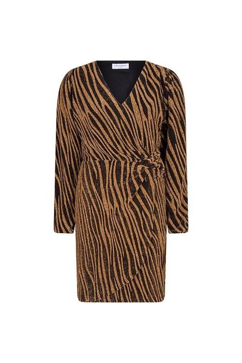 -30% Lofty Manner  Lofty Manner Dress louise dessin  maat M, Kleding | Dames, Jurken, Bruin, Nieuw, Verzenden