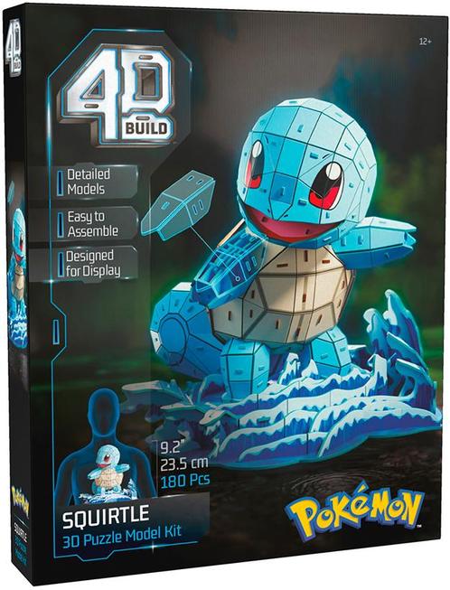 4D Build Pokemon - Squirtle Bouwpakket (180 stukjes) | Spin, Kinderen en Baby's, Speelgoed | Bouwstenen, Nieuw, Verzenden