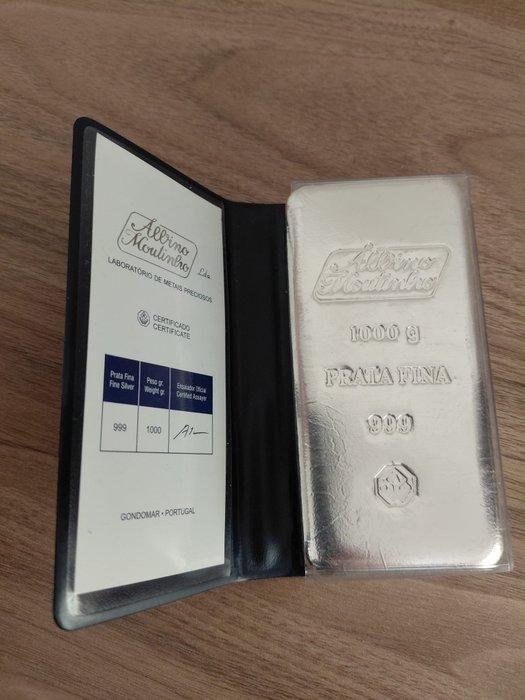 1 kilogram - Zilver .999 - Albino Moutinho, Portugal (Zonder, Postzegels en Munten, Edelmetalen en Baren