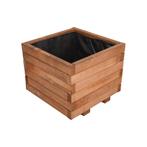 Plantenbak met Worteldoek Bruin Grenen 40 x 40 cm, Tuin en Terras, Bloembakken en Plantenbakken, Verzenden, Nieuw, Rechthoekig