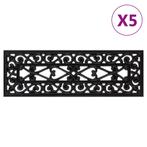 vidaXL Trapmatten 5 st 25x75 cm rubber, Verzenden, Nieuw