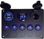 Schakelpaneel  Auto, Boot  voltmeter  2x usb en zekeringen, Verzenden, Nieuw, Motor en Techniek, Zeilboot of Motorboot