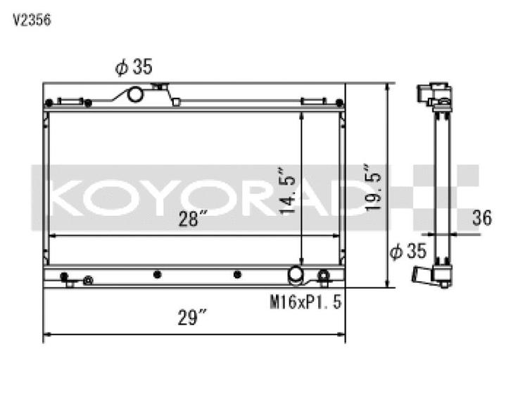 Koyo 01-05 Lexus IS300 (MT) Radiator - V2356, Auto-onderdelen, Motor en Toebehoren, Ophalen of Verzenden