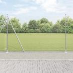 vidaXL Gelaste Draad Schutting met 13 Flenspalen 1.5x50 m, Verzenden, Nieuw, IJzer