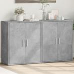 vidaXL Dressoirs 2 st 60x31x70 cm bewerkt hout betongrijs, Huis en Inrichting, Kasten | Dressoirs, Minder dan 50 cm, Verzenden
