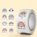 500 Stickers Labels Rol Thank you Regenboog rol etiketten, Ophalen of Verzenden, Nieuw
