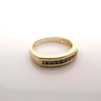 Gouden rijring met diamant | 0,12 ct. (gouden ring), Sieraden, Tassen en Uiterlijk, Ringen, Gebruikt, Ophalen of Verzenden, 17 tot 18