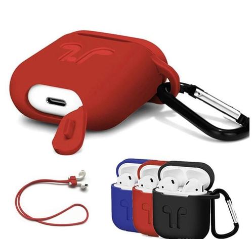 Case airpod airpods 1 & 2 hoes siliconen hoesje + strap + ha, Audio, Tv en Foto, Koptelefoons, Nieuw, Verzenden