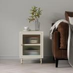 Nachtkast Lindau 56x40x40 cm cremewit [en.casa], Verzenden, Nieuw