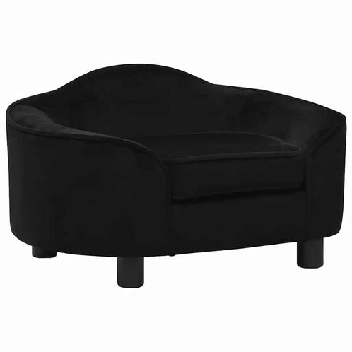 vidaXL Hondenbank 67x47x36 cm pluche zwart, Dieren en Toebehoren, Honden-accessoires, Nieuw, Verzenden