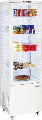 Gekoelde Vitrine Wit met Wielen | 235L Casselin, Verzenden, Nieuw in verpakking