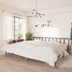 vidaXL Bedframe massief grenenhout grijs 200x200 cm, Verzenden, Overige maten, 200 cm, Grijs