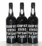 1995 Kopke Vintage Port - 3 Flessen (0.75 liter)