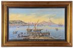 Italiaanse school (XX) - Veduta di Napoli da Mergellina - NO, Antiek en Kunst