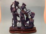 Figuur - Hout, Lapis Lazuli - China (Zonder Minimumprijs), Antiek en Kunst