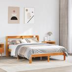 vidaXL Bedframe zonder matras massief grenenhout wasbruin, Huis en Inrichting, Slaapkamer | Bedden, Bruin, Verzenden, Nieuw, 190 cm of minder