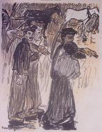 Arbeiders - Litho Kees van Dongen (lijst optie, lithos), Antiek en Kunst, Kunst | Litho's en Zeefdrukken, Verzenden