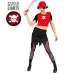 Piraat Kostuum Rood Zwart Dames, Nieuw, Verzenden