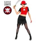 Piraat Kostuum Rood Zwart Dames, Verzenden, Nieuw