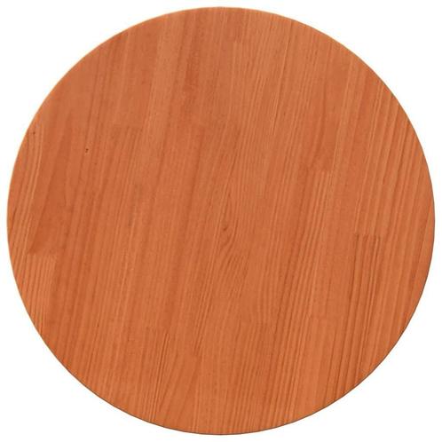 Tafelblad Rond Ã50cm Wasbruin Grenen - - Tweedekansje -.., Huis en Inrichting, Tafelonderdelen, 50 tot 100 cm, Tafelblad, 50 tot 100 cm
