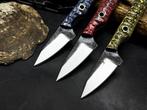 Keukenmes - Kitchen knife set - Leren tas inbegrepen - Hout,